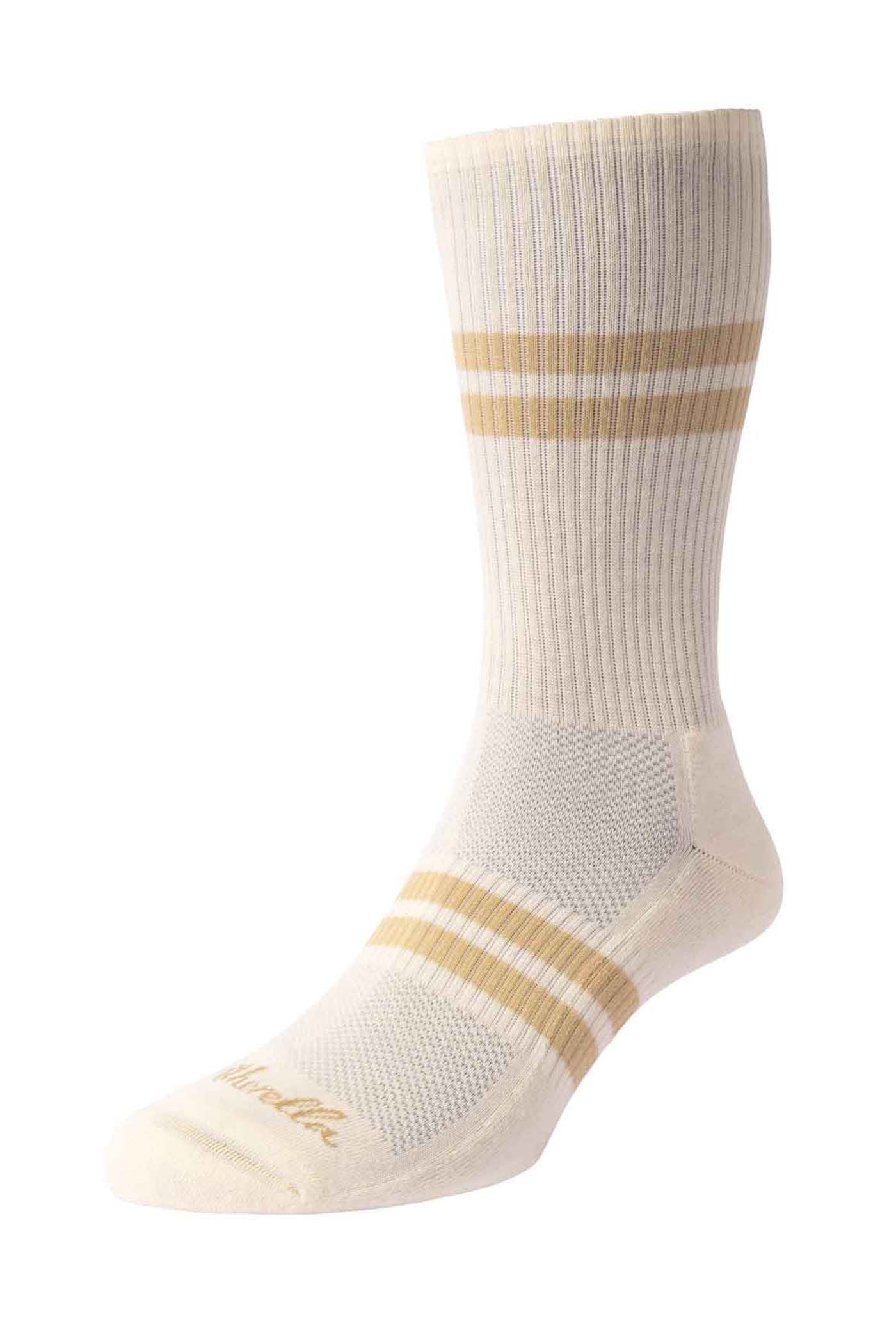 Spirit Cream/Light Khaki Egyptian Cotton Men's Sports Socks