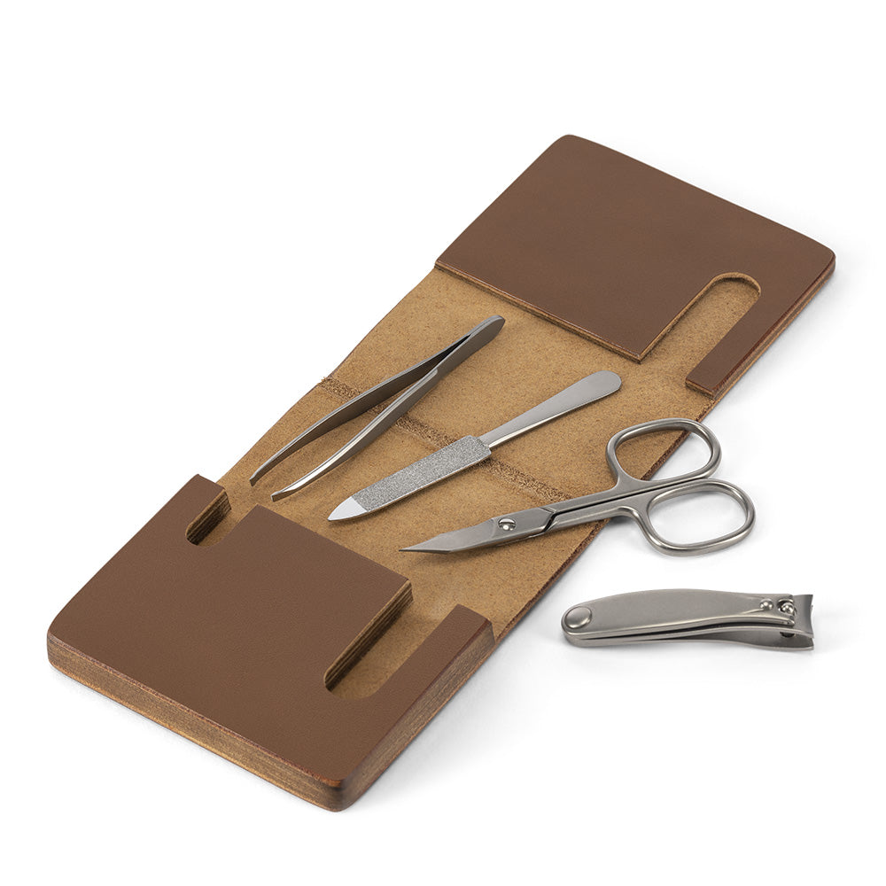 Manicure Set with Cowhide Case MCS 1