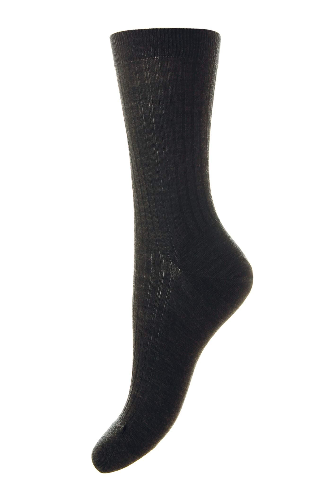 Rose Charcoal Merino Wool Women's Socks Medium (EU 37 - 41)