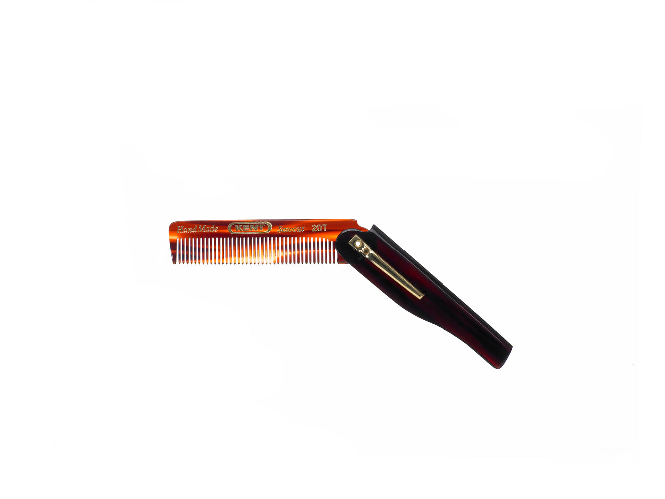 Handmade 167mm Folding Pocket Comb with Clip A 20 T