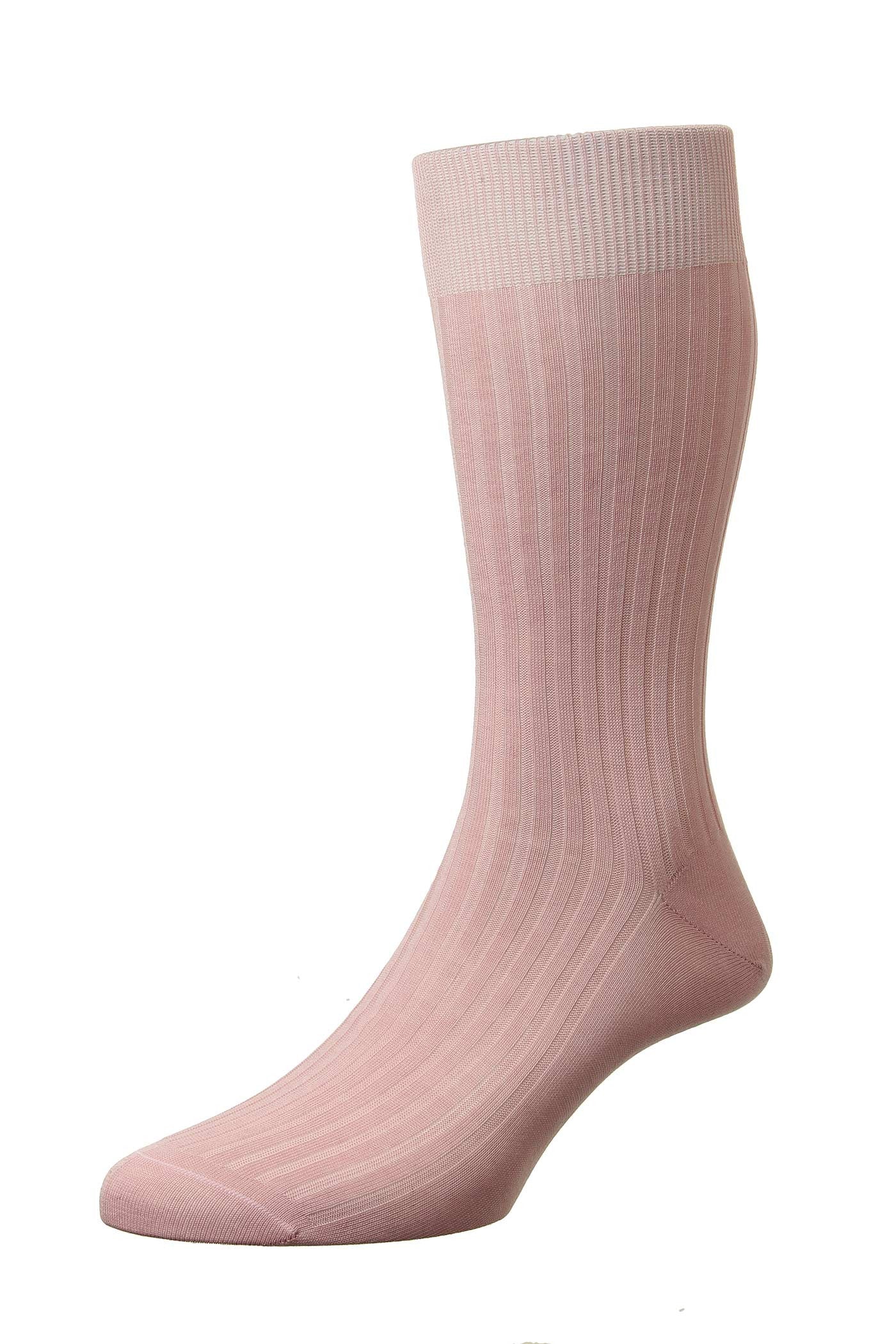 Danvers DUSKY PINK Cotton Lisle Men's Socks