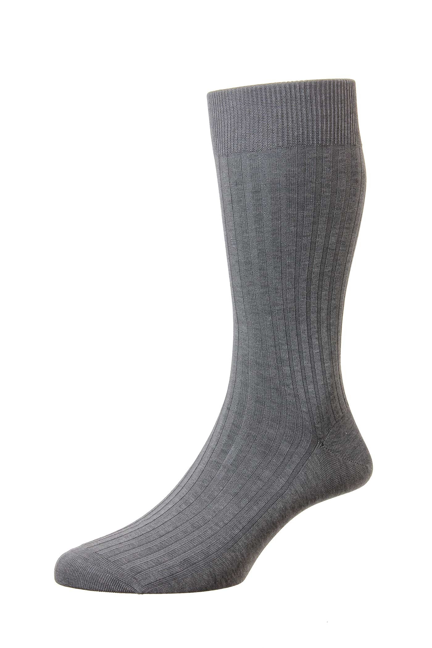 Danvers MEDIUM GREY Cotton Lisle Men's Socks