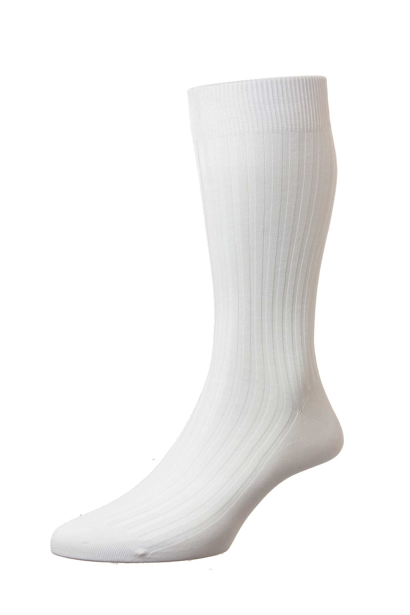 Danvers WHITE Cotton Lisle Men's Socks